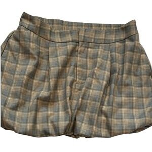 Emerson Lang Plaid Balloon Shorts size large new with tags